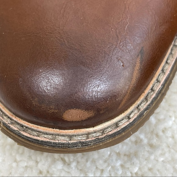 Steve Madden Brown Leather "Nunan" Lace Up Shoes - Size 13 - Picture 10 of 14